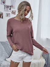 Load image into Gallery viewer, Twist Back Waffle Knit Sweater
