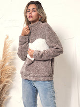 Load image into Gallery viewer, Fluffy Two Tone Quarter Zip
