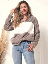 Load image into Gallery viewer, Fluffy Two Tone Quarter Zip
