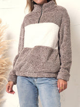 Load image into Gallery viewer, Fluffy Two Tone Quarter Zip
