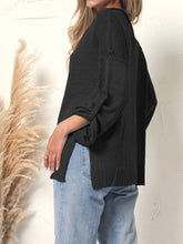 Load image into Gallery viewer, Henley Knit Cuffed Long Sleeve
