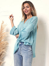 Load image into Gallery viewer, Henley Knit Cuffed Long Sleeve
