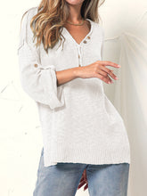 Load image into Gallery viewer, Henley Knit Cuffed Long Sleeve
