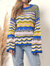 Load image into Gallery viewer, Cut Out Knitted Boho Sweater
