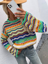 Load image into Gallery viewer, Cut Out Knitted Boho Sweater
