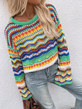 Load image into Gallery viewer, Cut Out Knitted Boho Sweater
