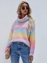 Load image into Gallery viewer, Tie Dye Cowl Neck Knit Sweater
