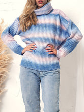 Load image into Gallery viewer, Tie Dye Cowl Neck Knit Sweater
