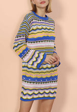 Load image into Gallery viewer, Vibrant Holiday Knit Sweater Dress
