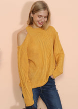 Load image into Gallery viewer, Cut Out Cable Knit Sweater
