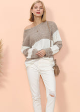 Load image into Gallery viewer, Color Block Striped Long Sweater
