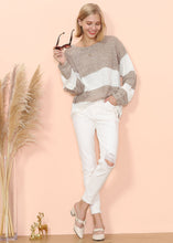 Load image into Gallery viewer, Color Block Striped Long Sweater
