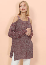 Load image into Gallery viewer, Cold Shoulder Oversized Sweater
