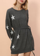 Load image into Gallery viewer, Star Pattern Sweater Dress
