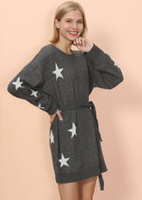 Load image into Gallery viewer, Star Pattern Sweater Dress
