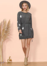 Load image into Gallery viewer, Star Pattern Sweater Dress
