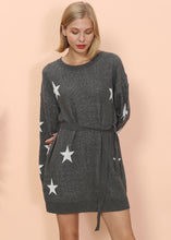 Load image into Gallery viewer, Star Pattern Sweater Dress
