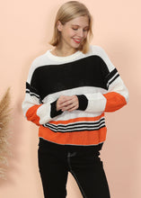 Load image into Gallery viewer, Drop Shoulder Striped Knit Sweater
