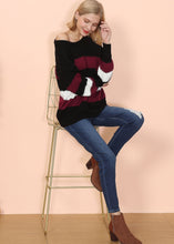 Load image into Gallery viewer, Textured Knit Striped Sweater
