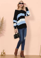 Load image into Gallery viewer, Textured Knit Striped Sweater
