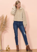 Load image into Gallery viewer, Fluffy Zip Up Sweater

