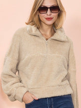 Load image into Gallery viewer, Fluffy Zip Up Sweater
