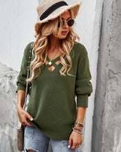 Load image into Gallery viewer, Criss Cross Front Knit Sweater
