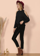 Load image into Gallery viewer, Cold Shoulder Cable Knit Sweater
