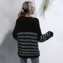 Load image into Gallery viewer, Round Neck Striped Light Sweater
