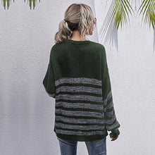 Load image into Gallery viewer, Round Neck Striped Light Sweater
