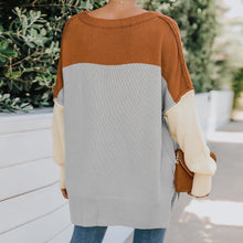 Load image into Gallery viewer, Triple Tone Long Knit Sweater
