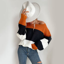 Load image into Gallery viewer, Chunky Color Block Oversized Sweater
