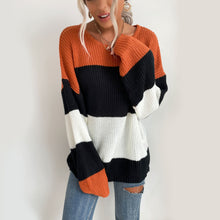 Load image into Gallery viewer, Chunky Color Block Oversized Sweater
