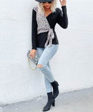 Load image into Gallery viewer, Two Tone Surplice Neck Sweater
