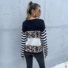 Load image into Gallery viewer, Color Block Mixed Prints Sweater
