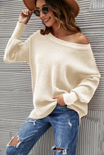 Load image into Gallery viewer, Solid Side Slit Knit Sweater
