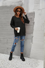 Load image into Gallery viewer, Solid Side Slit Knit Sweater
