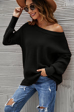 Load image into Gallery viewer, Solid Side Slit Knit Sweater
