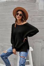 Load image into Gallery viewer, Solid Side Slit Knit Sweater
