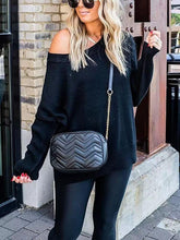 Load image into Gallery viewer, Solid Side Slit Knit Sweater
