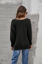 Load image into Gallery viewer, Solid Side Slit Knit Sweater

