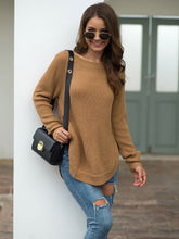Load image into Gallery viewer, Rounded Hem Knit Sweater
