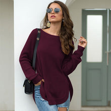 Load image into Gallery viewer, Rounded Hem Knit Sweater
