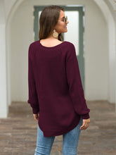 Load image into Gallery viewer, Rounded Hem Knit Sweater
