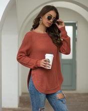 Load image into Gallery viewer, Rounded Hem Knit Sweater
