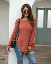 Load image into Gallery viewer, Rounded Hem Knit Sweater
