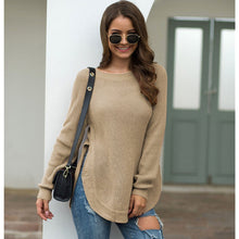 Load image into Gallery viewer, Rounded Hem Knit Sweater
