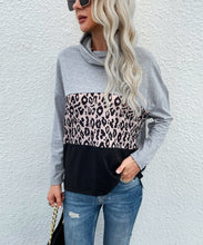Load image into Gallery viewer, Cowl Turtleneck Color Block Sweater
