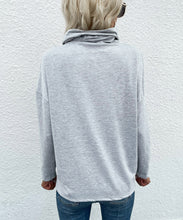Load image into Gallery viewer, Cowl Turtleneck Color Block Sweater

