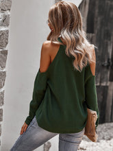 Load image into Gallery viewer, Solid Cold Shoulder Knit Sweater
